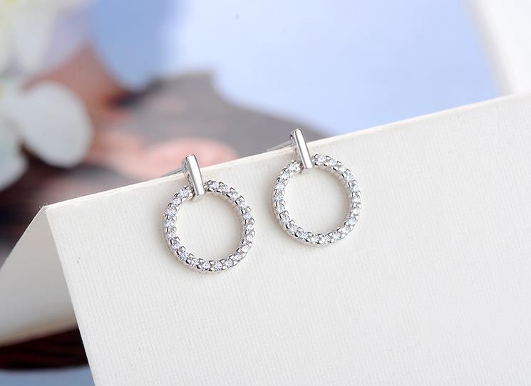 New 925 Sterling Silver Heart Stud Earrings For Women High Quality Exquisite Student Girlfriend Jewelry Accessories Heart Gift