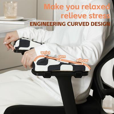Printed Office Game Chair Armrest Pad Elbow Pillow Comfortable Support Cushion PU Foam Inner Core Sofa Cushion for Armrest Mat