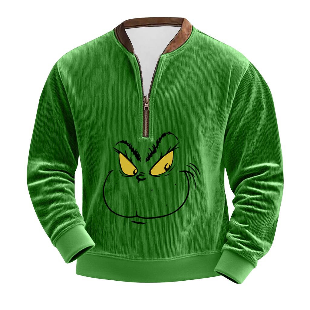 Herren Weihnachten Print Cord Oberteil