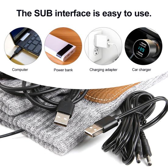 USB Heated Gloves 5V Electric Hand Warmers with 3 Temperature Control Settings Anti-slip Palm Winter Touchscreen Gloves for Men Women Typing