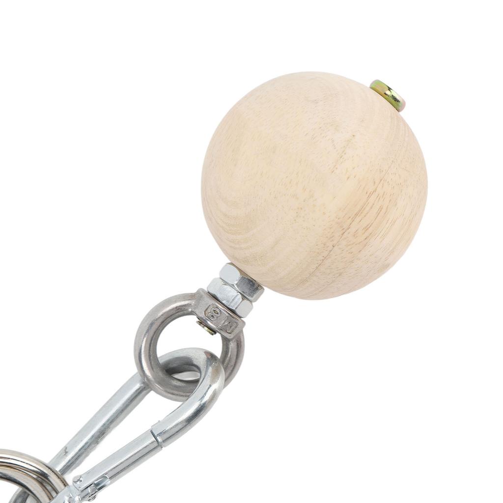 2PCS Pull Up Ball Stainless Steel and Pine Climbing Holds Pull Up Power Training Ball for Health and Fitness