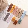 10PCS/PACK Leather Label Hot Stamped Clothing Classification Tags Gift Packaging Woven Products