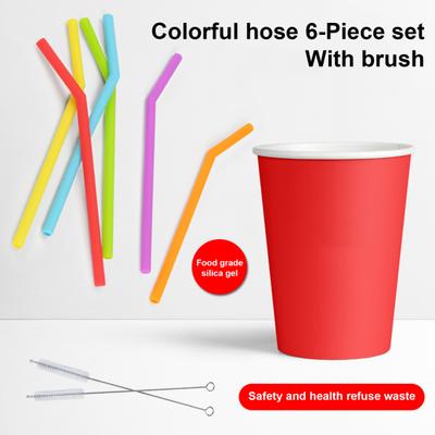 1 Set Silikon Faltbar Zuverlässig Trinkhalm Elastisch Weich Wasserhalm