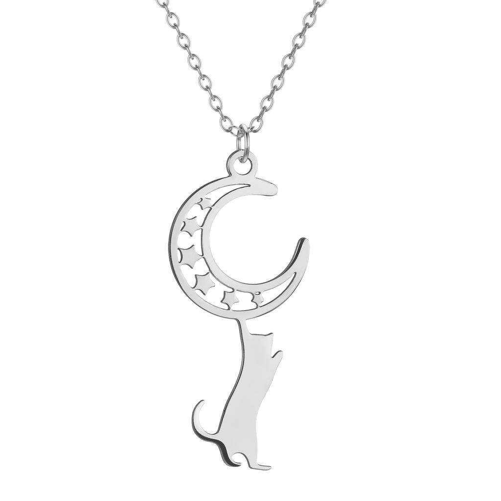 Kinitial Exquisite Fashion Necklace Animal and Cat Lovert Gift, Mom, Friend Valentine's Day Birthday Gift