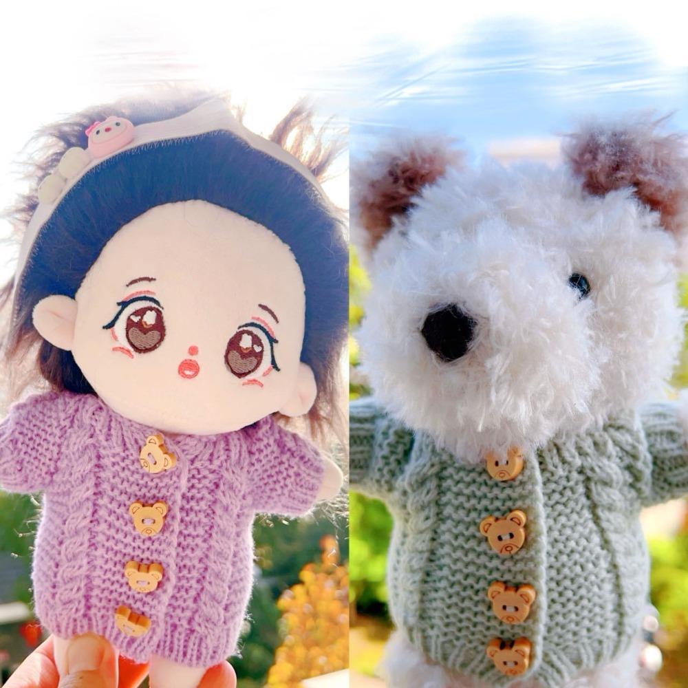 DIY Mini Strickpullover 20cm Puppe Puppe Anzieh mehrere Stile Puppe Pullover Baumwolle Puppe