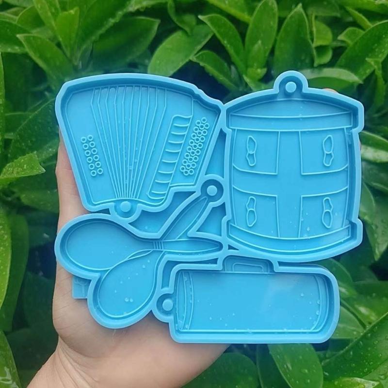 Silicone Mold for DIY Keychains Coffee Machine and Bread Maker Shape Pendant Epoxy Mold Keychain Earring Making Craft