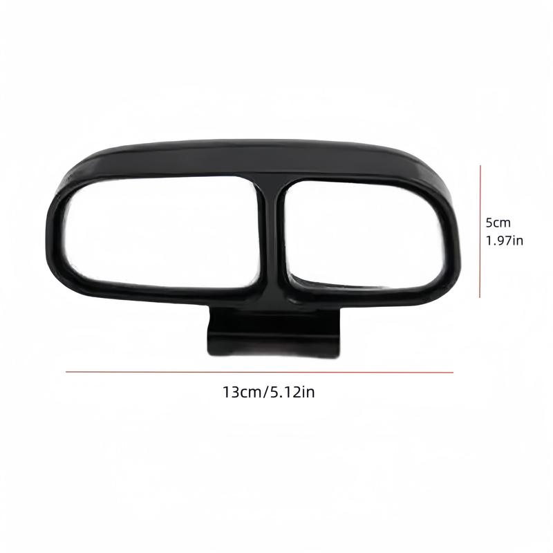 Car Mounted ABS Dual Mirror Blind Spot Rearview Mirror 360° Adjustable Large Field of View High-Definition Wide-Angle Reversing