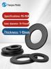 Black 8.8 Grade Thickened Metal Flat Washer, M5-M64