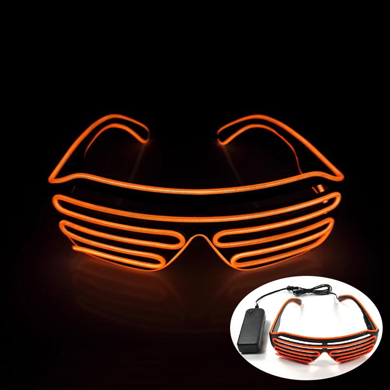 Festival Mixed Colors Glowing LED Glasses Fluorescence Party Supplies Light Up Glasses Men Women Christmas Eyewear Costume
