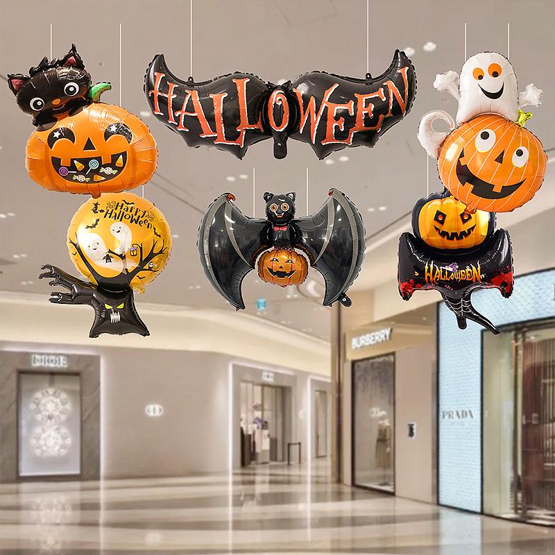 Halloween Balloons & Ornaments: Pumpkin Lantern Photo Props for Outdoor Décor
