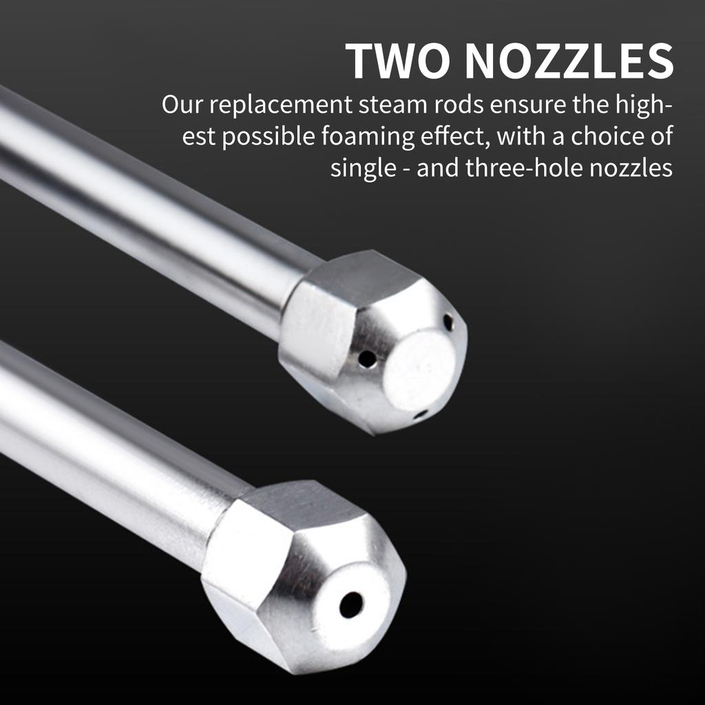 Steam Wand with 2 Nozzles Stainless Steel Replacement Steam Wand Portable Steam Wand For DeLonghi 680/685 Coffee Machine