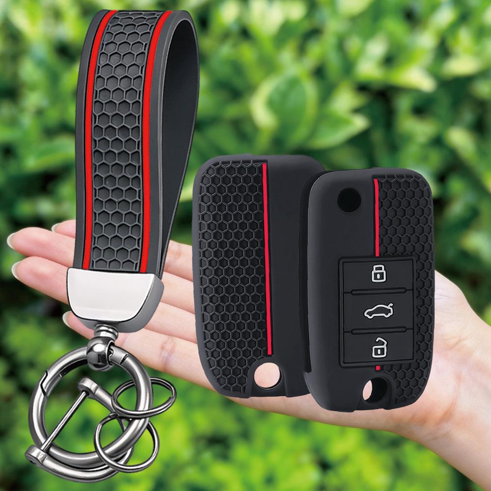 Keychain Silicone Remote Car Key Case Cover for Roewe RX5 MG3 MG5 MG6 MG7 MG ZS GT GS 350 360 750 3 Buttons Shell Accessories