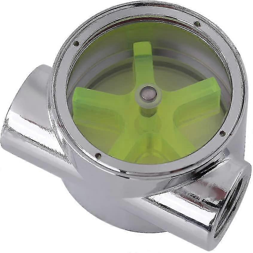 Water Flow Indicator, Standard Female To Female Thread Sight Flow Indicator Water Cooling Flow Indicator(1pc, Yellow) -t