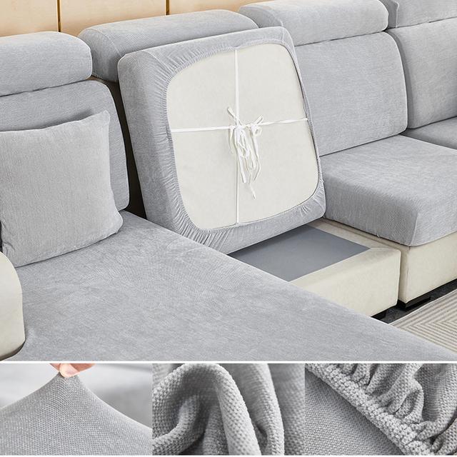 Velvet 1 /2 /3 /4 Chair Seat Couch Sofa Cushion Cover Living Sofa Slipcovers Heavyweight Soft Solid Sofa Decoration For Chaselong Armchair L Shape