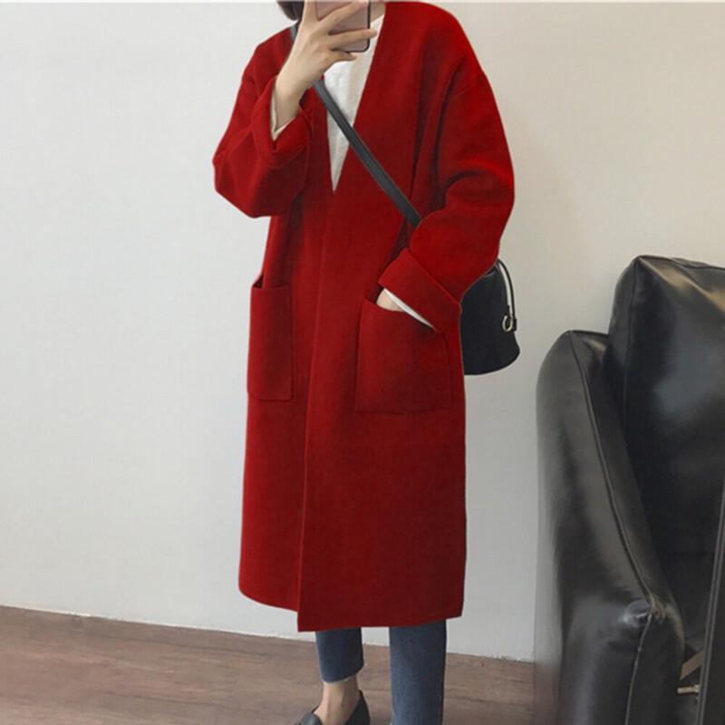 

TonLion Women s Mid-Length Cardigan Sweater L