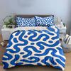 Blue Abstract Pattern Bedding Bedding Duvet Cover Set Duvet Cover Pillowcases (1 * Duvet Cover 2 * Pillowcases, without duvet insert)