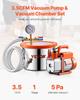 1.5 Gallon Vacuum Chamber 3.5CFM Single Stage Pump Degassing Chamber Kit