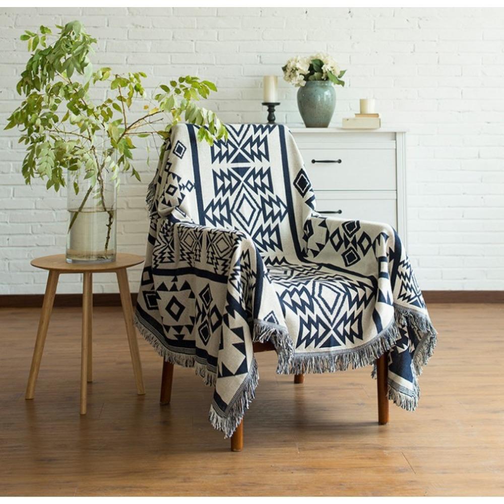 

Nordic Ins Style Sofa Cushion Cover Cartoon Tassel Double Sided Universal Slip Proof Full Coverage 90*150cm