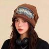 Spring Summer Hats For Women Beanie Vintage Embroidery Punk Baggy Cap Fashion Accessories Headwrap