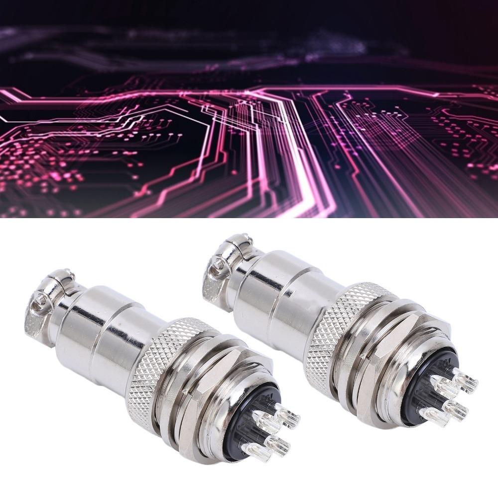 2 STÜCK 4 Pin GX20 Luftfahrtsteckverbinder Zinklegierung Gehäuse Stecker Buchse Rundadapter Audio