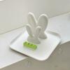 Pot Lid Organizer, with Drain Tray Double-Layer Card Slot, Cute Bunny Ears Shape Organizer, for Kitchen Pot Lids And Spatulas