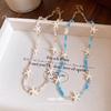 Stone Crystal Beaded Necklace Bohemian Vacation Clavicle Chain Jewelry