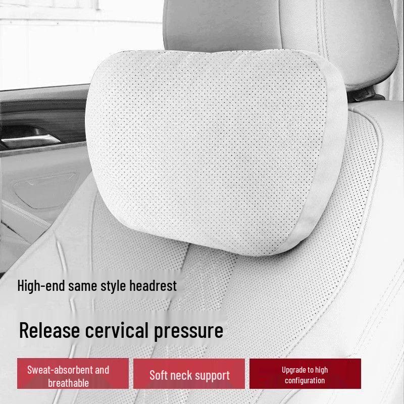 Tesla Car Headrest and Neck Support Pillow for Model 3/Y/S/X - Lumbar Support Cushion for Car Seats