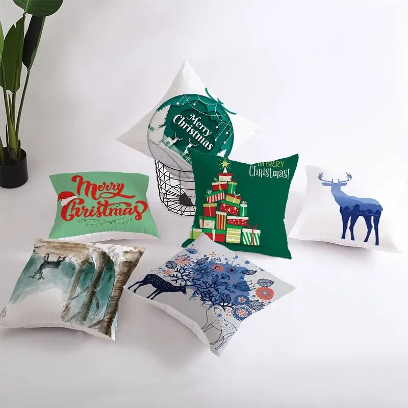 Christmas Tree Pattern Fashion Pillow Office Seat Cushion Cover Christmas Cover Luxury Home Decor