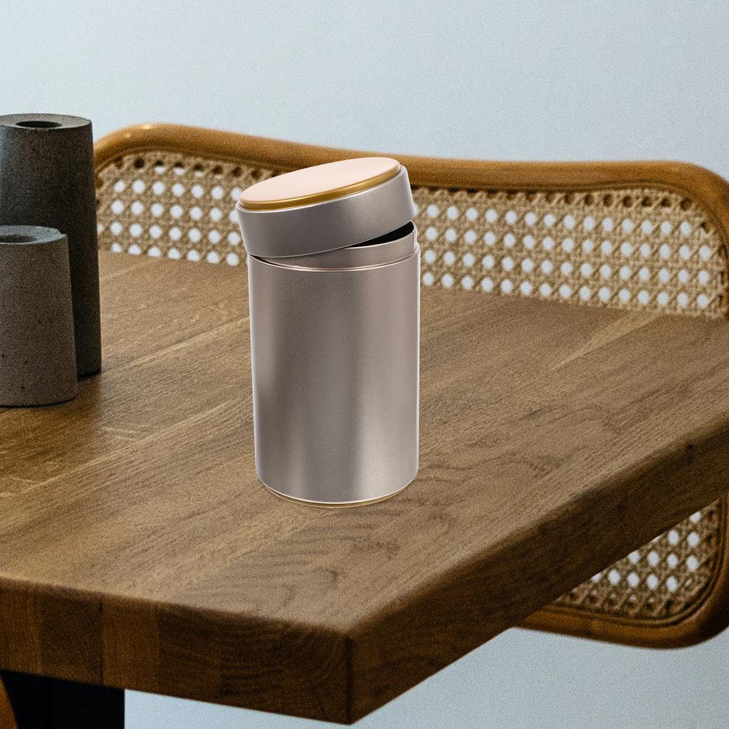 4 st Lösbladsteburkar Metallpresentburkar med lufttäta lock Funktionella förvaringsburkar för kaffebönor Torkad frukt Kök