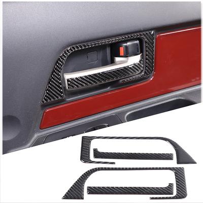 Soft Carbon Fiber Car Front Inner Door Bowl Frame Trim Sticker For Toyota FJ Cruiser 2007-2021 Car Accessories