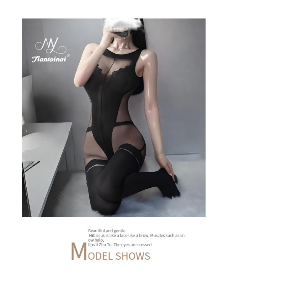 Sexy Underwear, Sexy Buttocks, Thin and Sensual Girls, Transparent Teasing Stockings Onesie, Passionate Perspective, Pure Desire