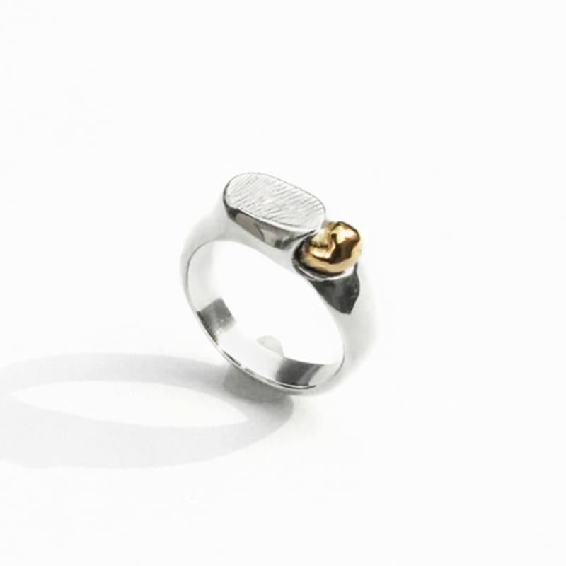 goyu GOLD BEAN SILVER RING