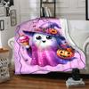 1pc Halloween Ghost Blanket - Lightweight Flannel Fleece with Digital Printing, Soft Warm for Sofa, Travel, Camping, Office yy251018290