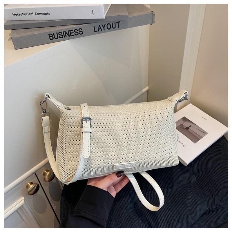 Große gewebte Tasche Damen Sommer neue lässige vielseitige Schulter-Umhängetasche Pendler Knödeltasche