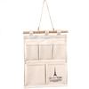 Linen Cotton Fabric Storage Hanging Pouch Door Wall Bedroom Wardrobe Waterproof