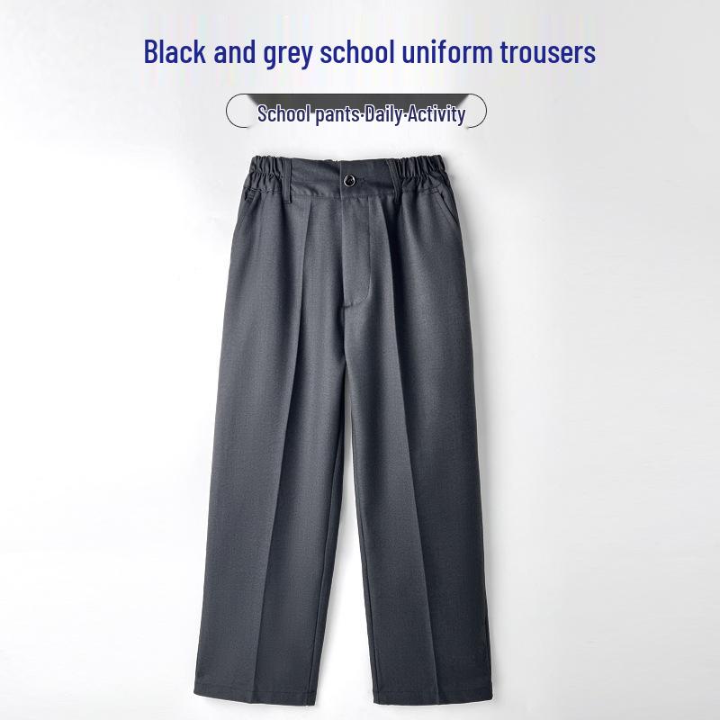

Children s Black-Grey Uniform and Casual Pants for Students 170 cm