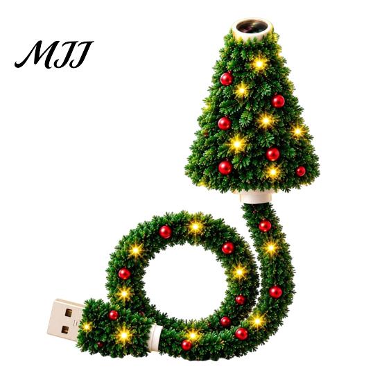 Christmas Wall Projector Tree Projection Light, USB Plug-and-Play LED with 6 Festive Portable Holiday Light Scenes, Flexible Gooseneck