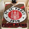 1 Stück Personalisierte St. Pauli Muster Flanelldecke Geeignet für alle Jahreszeiten für Heimdekoration Wärme und Komfort Geschenke Feiertagsgeschenk