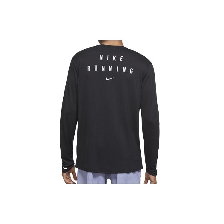 Nike Miler Run Reflective Quick Dry Running Long Sleeves Tops Black Men's CU7879-010