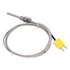 K Type Thermocouple Probe Temperature Sensor Detector Gauge 18in NPT Thread 80mm 1meter Yellow