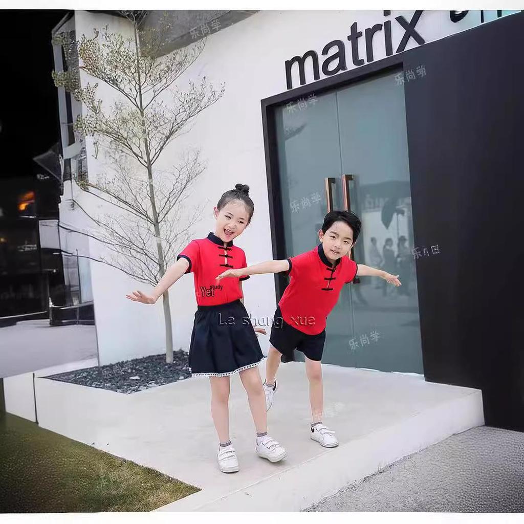Custom Primary School Summer Sportswear: Short Sleeve Academic Style Kindergarten Uniform