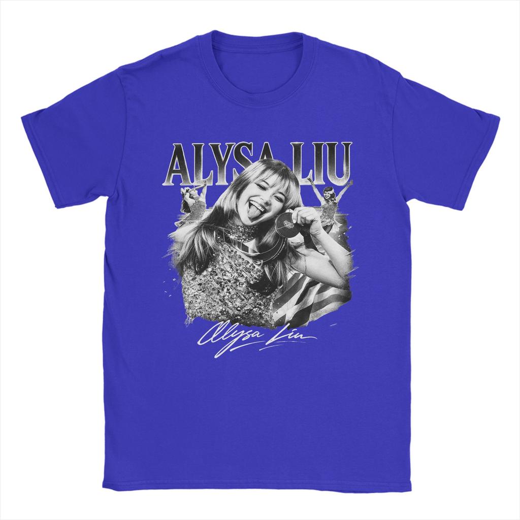 Alysa Liu Vintage USA TShirts Unisex Casual Pure Cotton Tees Round Neck Short Sleeve T Shirt Printing Clothes