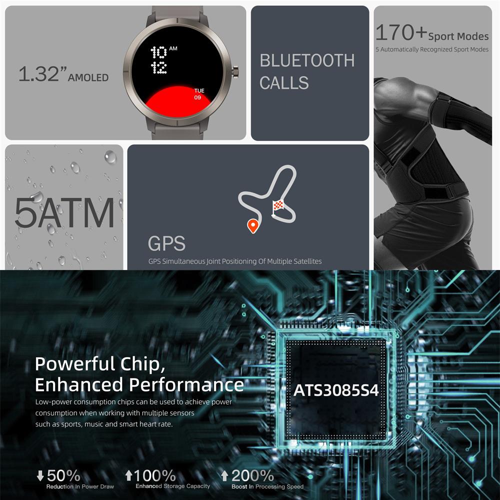 HD Screen Health GPS Sports Smart Watches Fitness Sleep Compass Watch 5ATM Waterproof Smartwatch Men Lady Blue Tooth Call