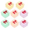 Mini Resin Box Ornaments for Decor 8Pcs Glowing Christmas Present Boxes