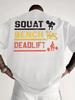 Men's Women Squat Deadlift Weightlifting GYM T Shirt Cotton Tee Streetwear Oversized Summer Fashion Loose Breathable Trendy Top