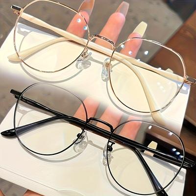2 Pairs of Elegant Glasses - Modern Metal Frame Decorative Glasses Suitable for Formal and Daily Occasions
