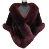 Braut Cheongsam Schal Imitation Fuchsfell Hochzeitskleid Umhang Verdickter Imitationspelzmantel Damen Winterweste Kurzer Mantel