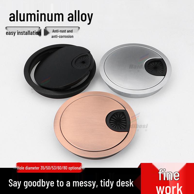 Desktop Cable Management Grommet Cover – Round Hole Sealing & Decoration