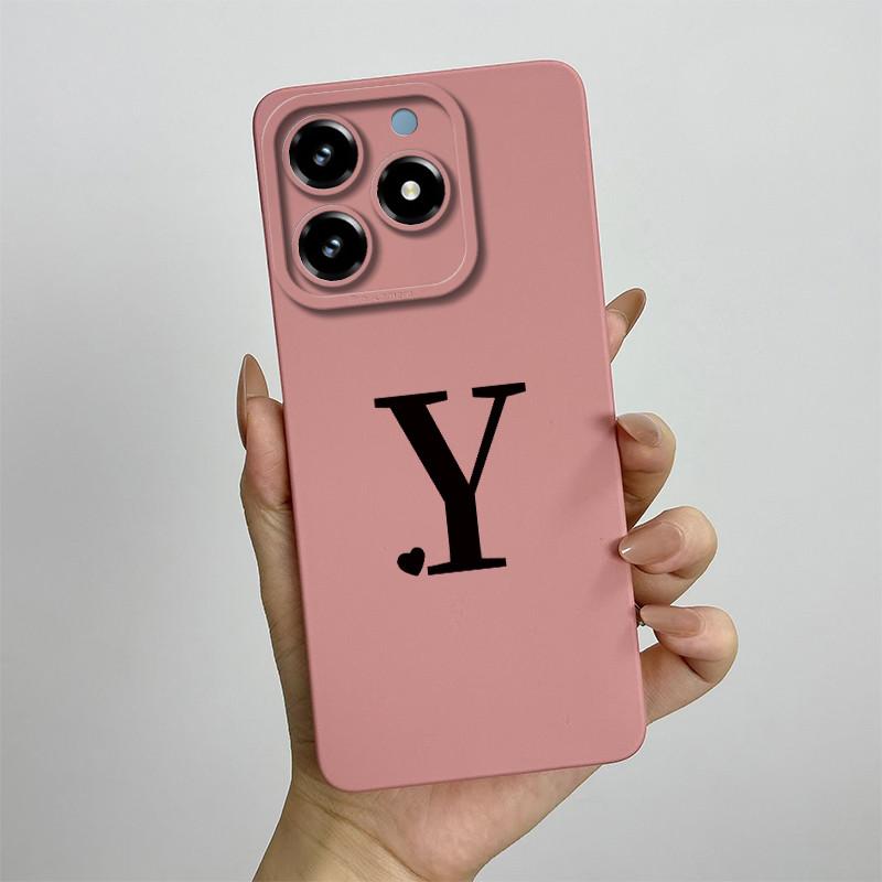 Für Realme C63 C61 Handyhülle Niedliche Buchstaben Rückseite Für Oppo Realme C 61 C 63 Weiches Flüssigsilikon Kameraschutz Fundas