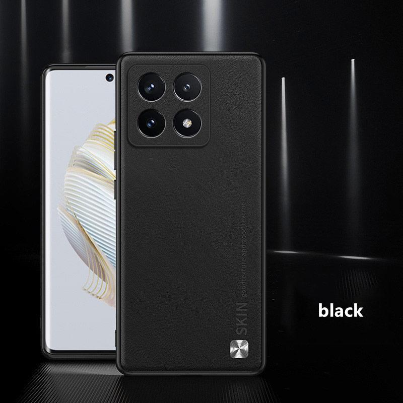 

Роскошный кожаный тонкий мягкий чехол для телефона Xiaomi 14T Pro 12T Poco X6 X5 M6 M4 Pro Redmi Note 14 Pro 13 12 11 однотонный матовый противоударный бампер Xiaomi 14T чёрный